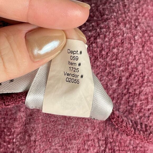 Eddie Bauer Red Fleece Cardigan Wrap - Women’s L - Picture 9 of 9